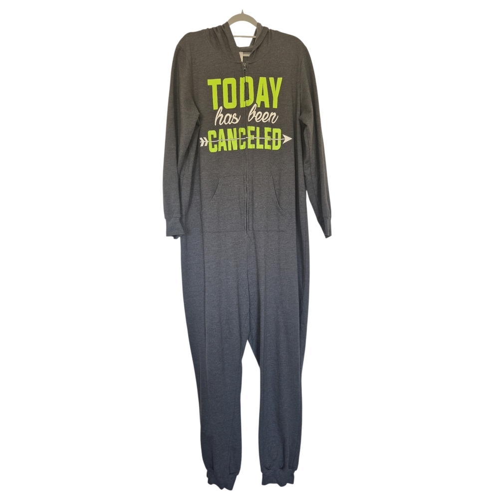 Secret Treasures "Today is Cancelled" Women's Gray Onsie Sz XL - Picture 2 of 5